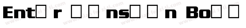 Enter Sansman Bold Italic字体转换